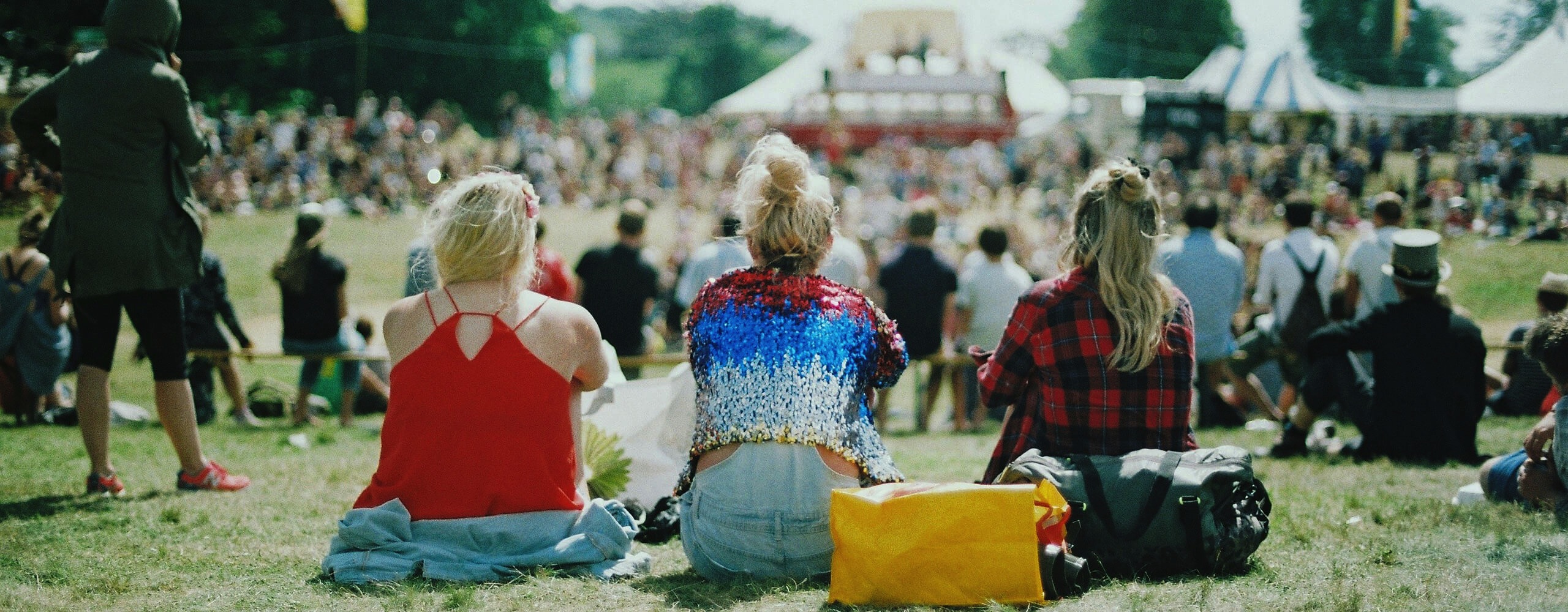 Image showing large crowds at an outdoor festival